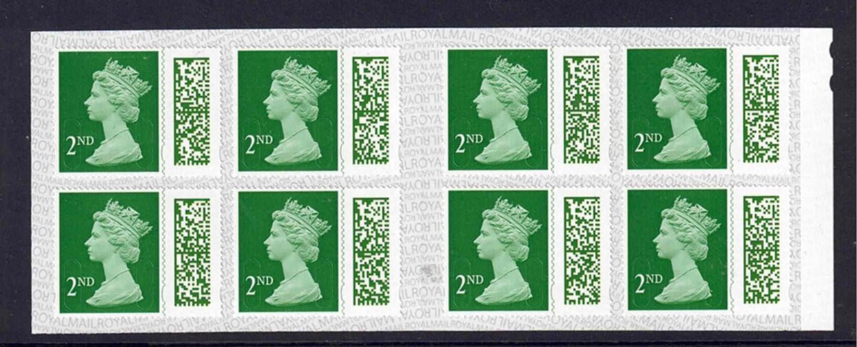 GB 50 2nd Class stamps Face Value £43.50 - Full gum (from Royal mail stamp swop scheme)