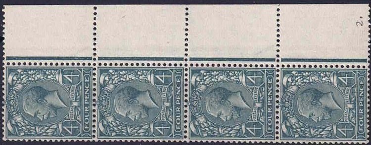 GV Royal Cypher Spec N23 ya 4d strip with POSTA on stamps Unmounted Mint