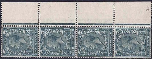 GV Royal Cypher Spec N23 ya 4d strip with POSTA on stamps Unmounted Mint