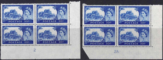 QEII SG597a 1963 Castles control blocks Unmounted mint