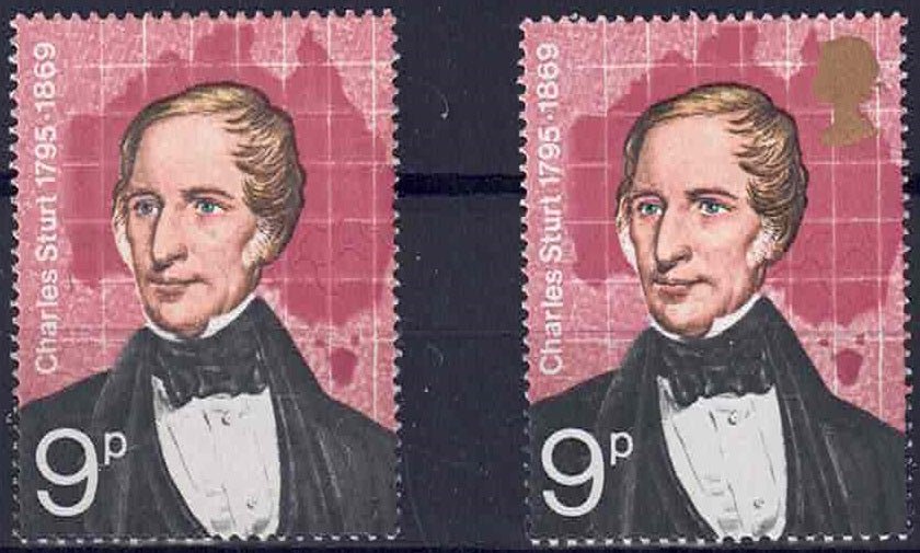 QEII British explores 1973 SG927a Missing gold head u/m