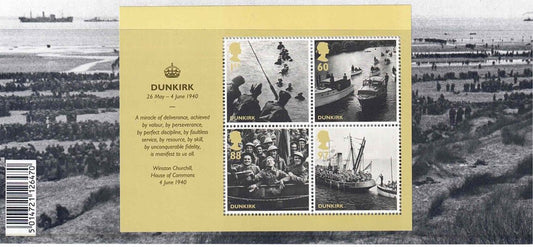 GB QEII 2010 MS3086 Dunkirk 26th May-4th June 1940 Unmounted  Mint