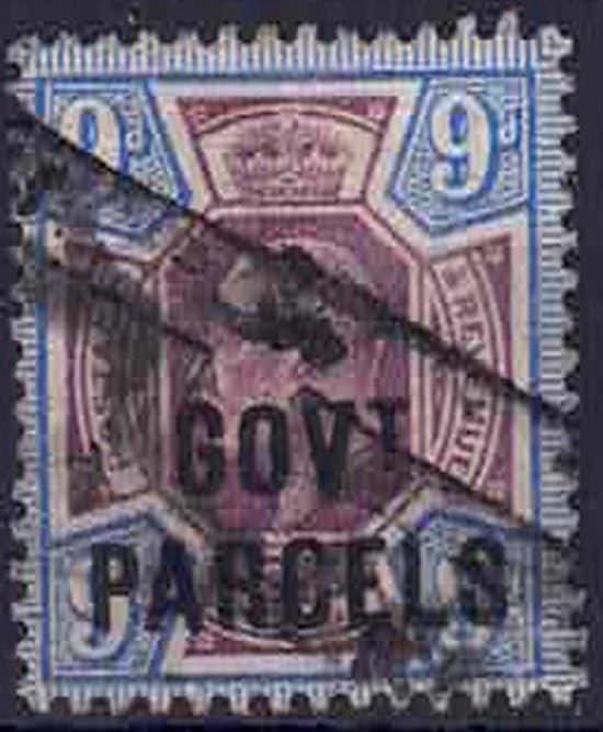 EDVII SG077 Gov Parcel Overprint Dull purple & Ultramarine Used