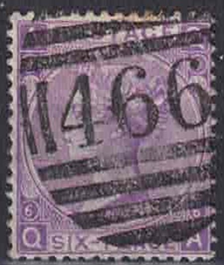 QV 1867-80 SG107 Plate 6 Bright-Violet Used