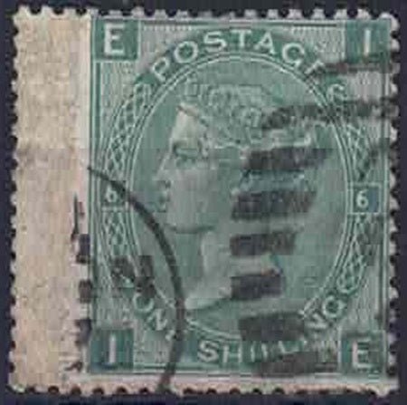 QV 1867-80 SG117 plate 6 wing margin used