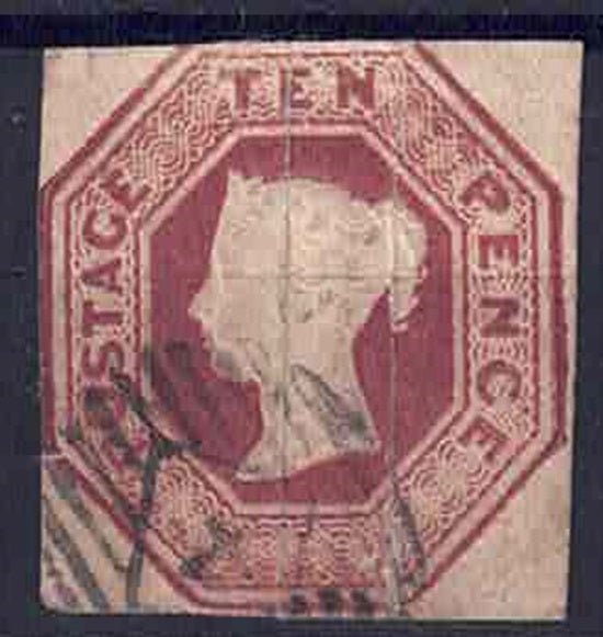 QV SG57 brown 10d cut square used