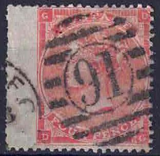 QV SG 81 Wing Margin Letters D-G Hair Lines plate 4 used