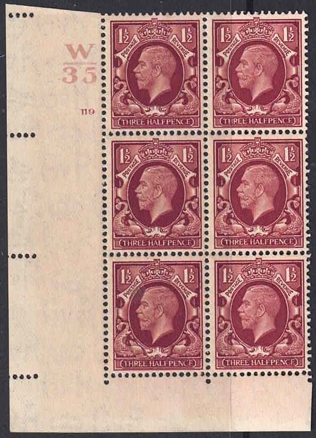 GV Photo N53 1 1/2d Perf type 2A (I/E) Control W35 cyl 119 no dot M/M Flaw NE