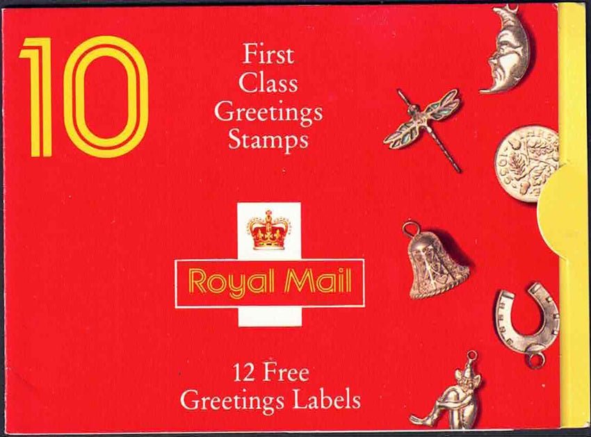 QEII 1990 Greetings Lucky Charms Barcode Booklet KX2- complete Cylinder B1A-B1F