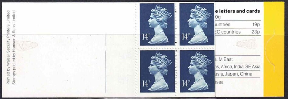 1 QEII 56p Booklet Type 3 Error missing Phospher 24.1.89