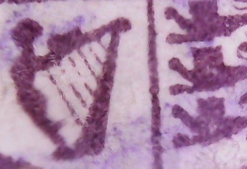 EDVII Spec M30 SG293d Dull Reddish purple and cobalt blue (Broken Harp Strings)