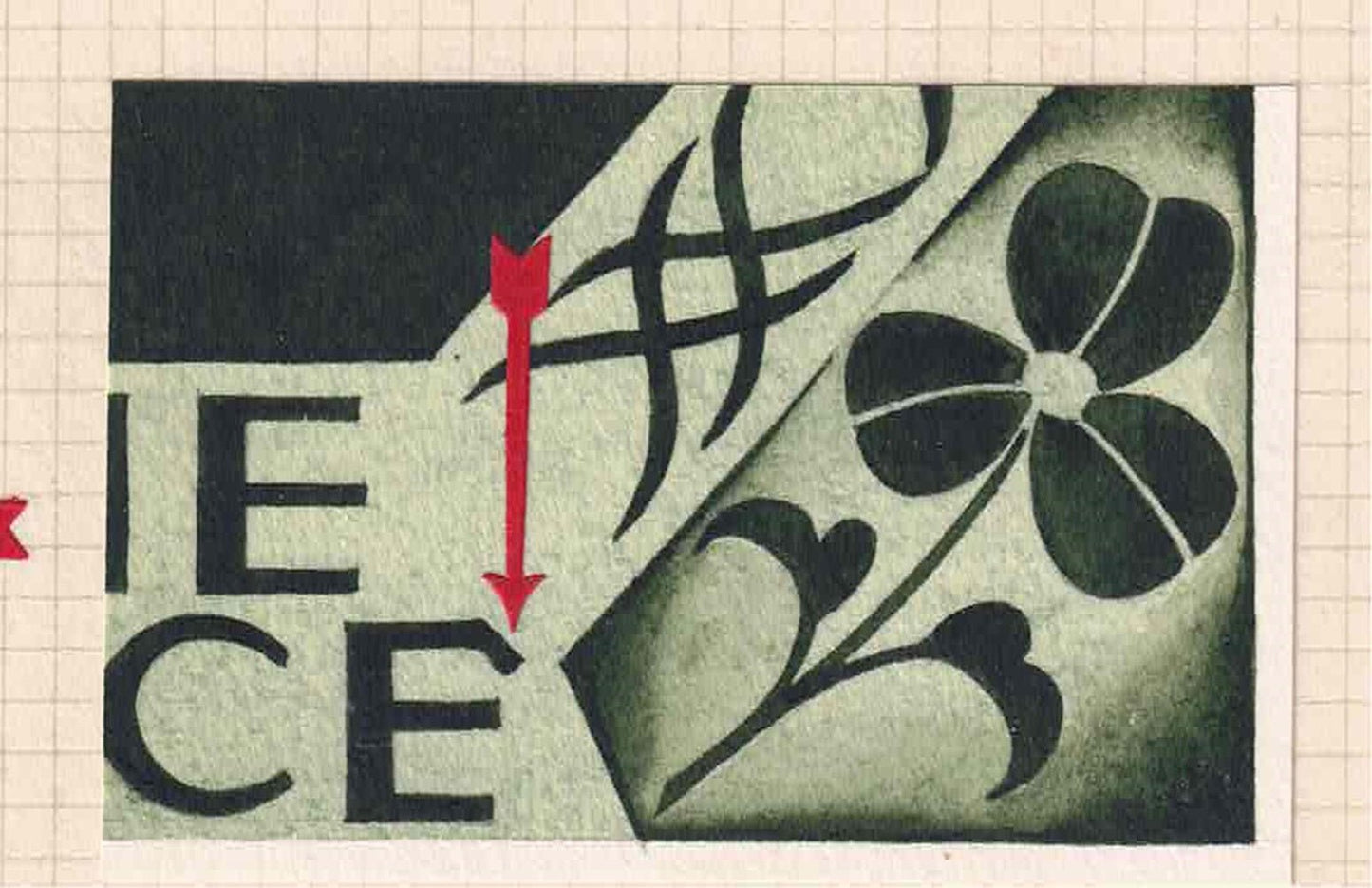 GVI 1939 9d Deep Olive-green Spec Q25 SG473a Sloping Serif Mounted in Margin