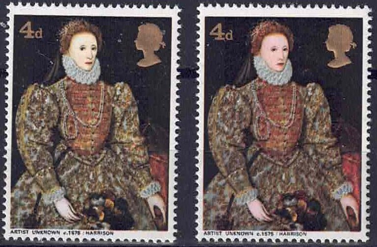 QEII 1968 SG 771c Missing Vermilion Listed Var U/M with normal