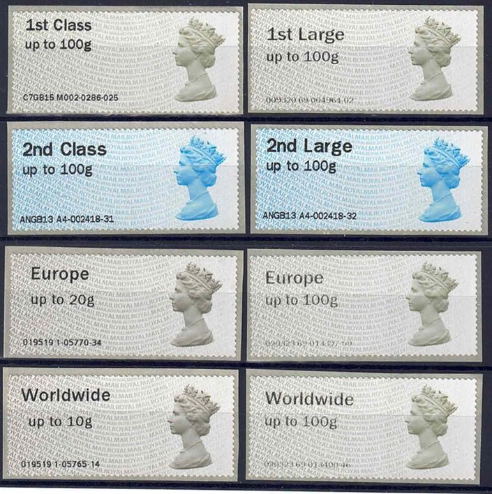 QEII Post and Go Royal Mail Self Adhesive Stamps unmounted mint