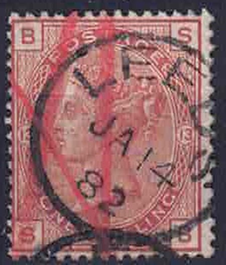QV SG163 1/- letters S-B Plate 13  JA 14 82 Leeds CDS Fine