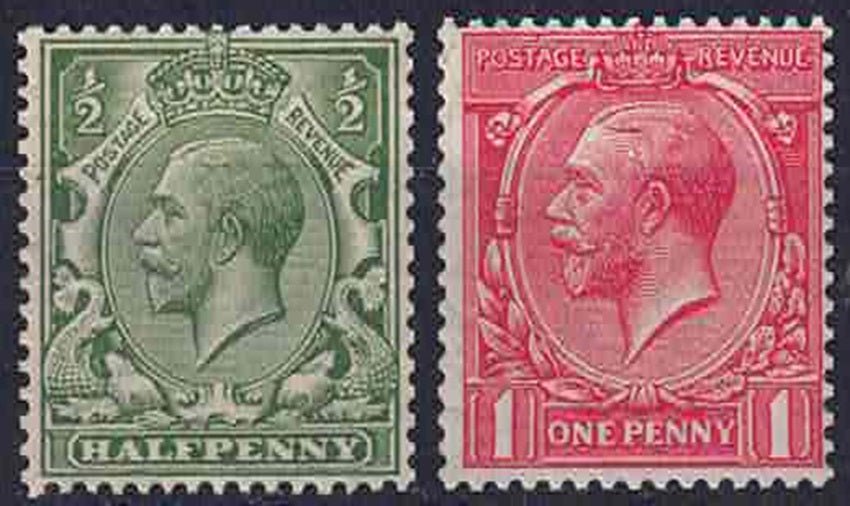 1913 GV SG397/398 Multi-Cypher Unmounted Mint