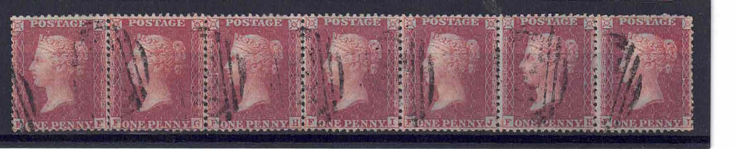 1854 Large crown P14 red brown on blued paper fine used