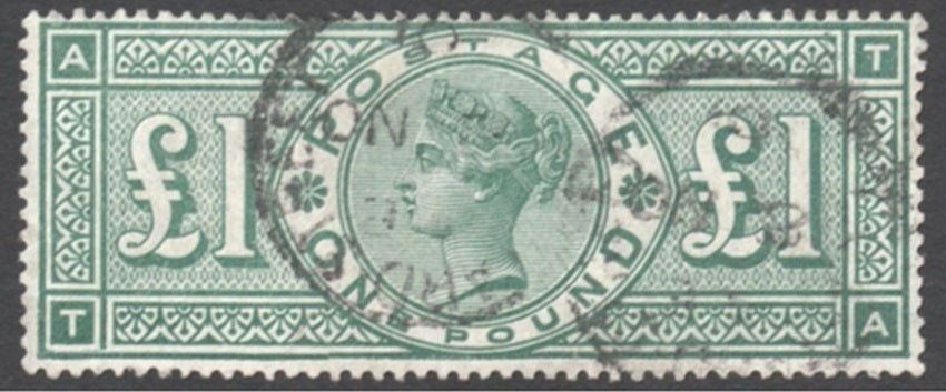 SG 212a letters T-A showing Broken Frame Variety good colour