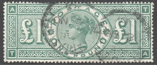 SG 212a letters T-A showing Broken Frame Variety good colour