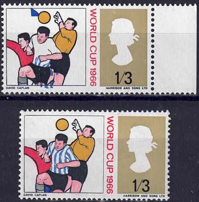 QEII 1966 world cup SG 695a Blue omitted unmounted mint