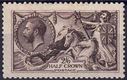 1 GV 1913 2/6d Sepia Waterlow printing lightly M/M