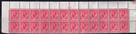 GV SG327/8 Spec N7 1d Deep Carmine-red Die 1a L/M/M perf separation in top margin