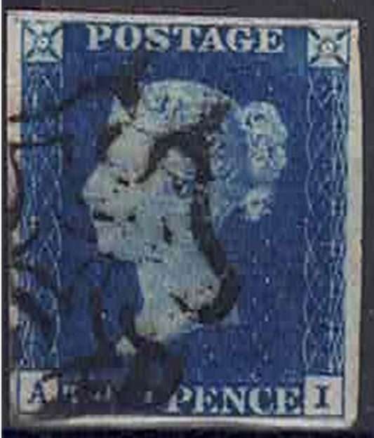 QV SG5 2d Blue 4 margins Letters A-I with Black MX