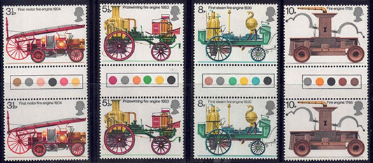 QEII 1974 Fire Prevention SG950/953 Traffic light Gutter Pairs U/M