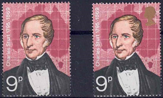 QEII British explores 1973 SG927a Missing gold head u/m