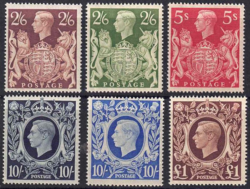 1939-48 GV1 SG 476-478c Superb Mint set Unmounted