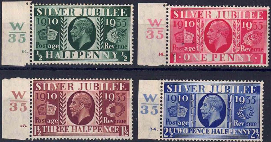 GV SG453-456 1935 Silver Jubilee Control Set  Unmounted