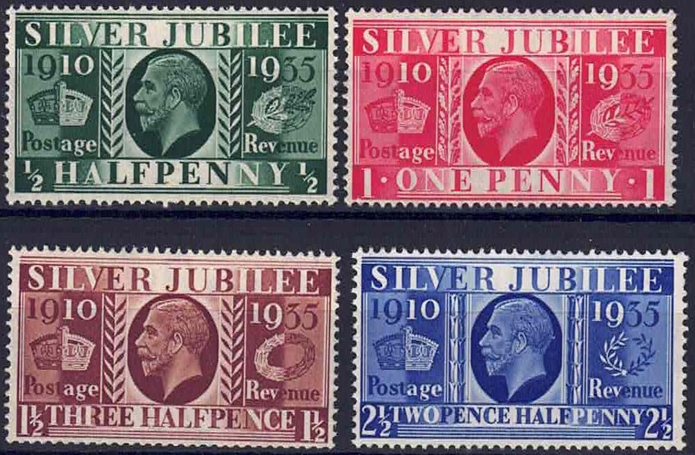 GV 1935 Silver Jubilee set SG453/456 Unmounted Mint