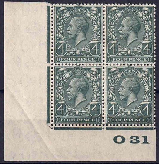 GV Block Cypher SG424 Control block O31 Mounted Mint (crease in margin)