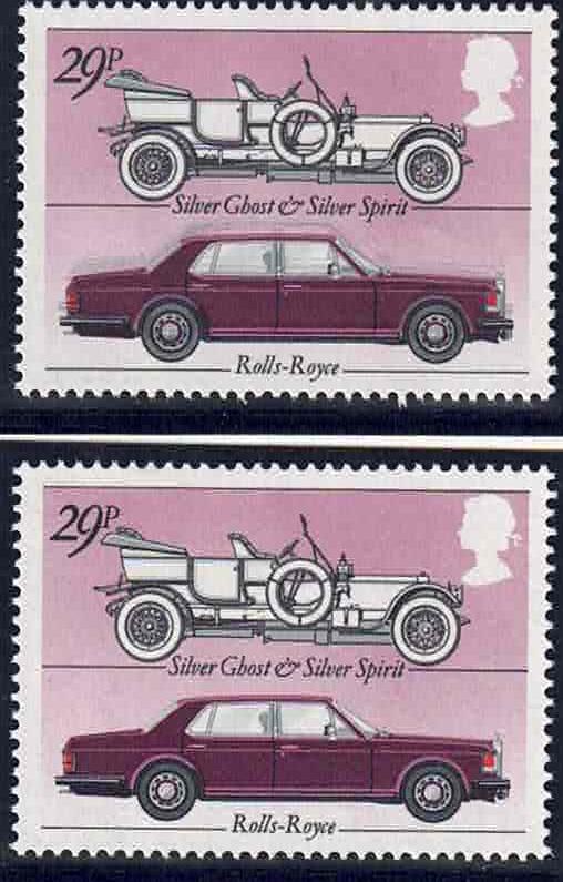 QEII 1982 Cars SG1201 29p Ghost Impression of Rolls-Royce with normal Unmounted Mint
