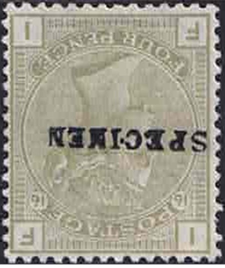 QV SG153swi (Specimen) Type 9 Plate 16 Inverted Watermark M/M