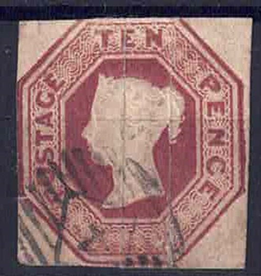 QV SG57 brown 10d cut square used