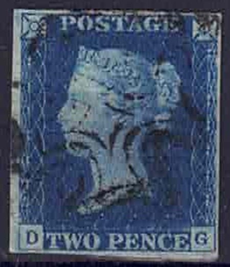QV SG5 Plate 2 2d Blue Letters D-G Black MX 4 margins