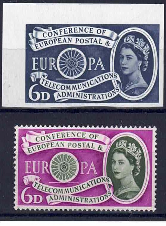 QEII 1960 SG621 Plate Proof with full gum unmounted