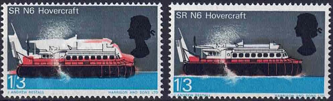 QEII SG703 1/6d British Tech colour black drop Unmounted mint