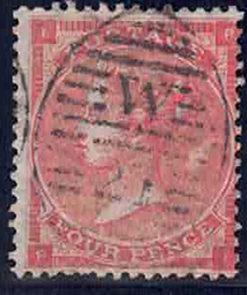 QV SG 79Wi watermark Large Garter inverted London CDS Used