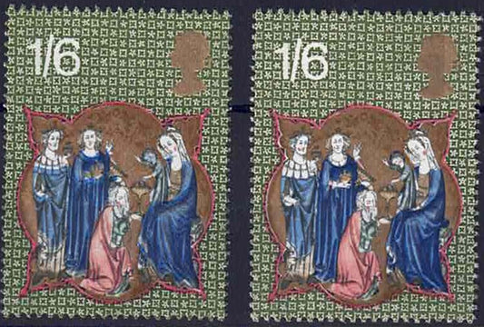 QEII SG 840 shift of Blue upwards Unmounted mint