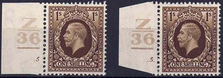 GV Photogravure SG449 1/- Controls Z36 5 no dot Bar/ Z36 5 dot Bar