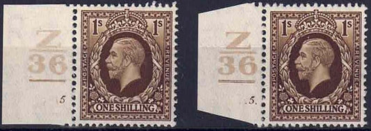 GV Photogravure SG449 1/- Controls Z36 5 no dot Bar/ Z36 5 dot Bar