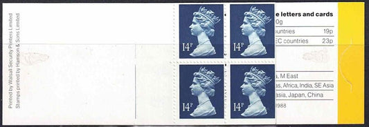 1 QEII 56p Booklet Type 3 Error missing Phospher 24.1.89