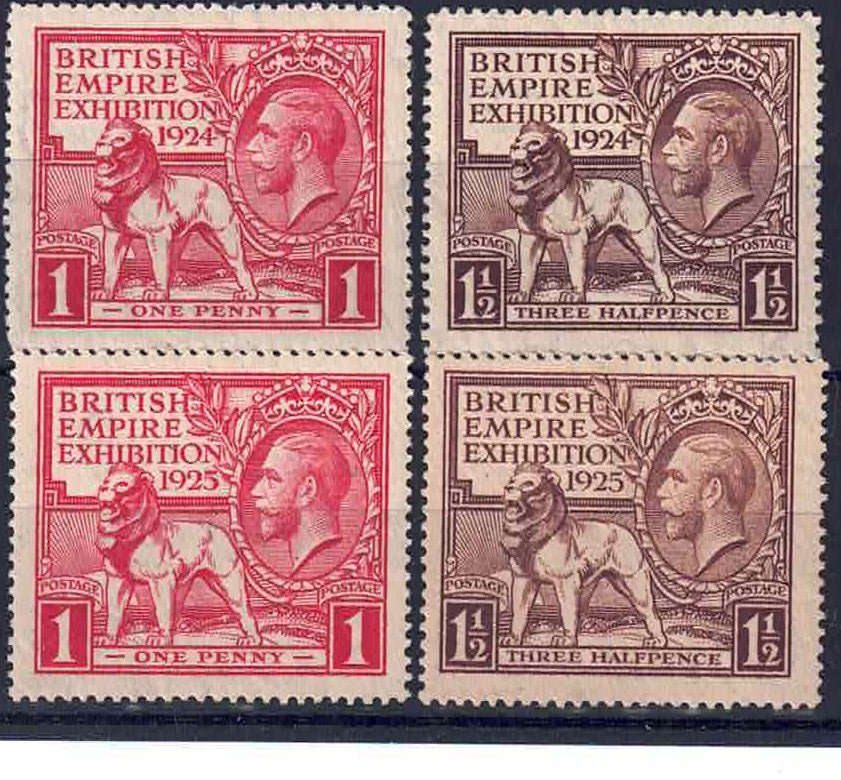 GV 1924/25 British Expo SG 430/31/32/33 Both Sets Mounted mint