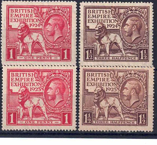 GV 1924/25 British Expo SG 430/31/32/33 Both Sets Mounted mint