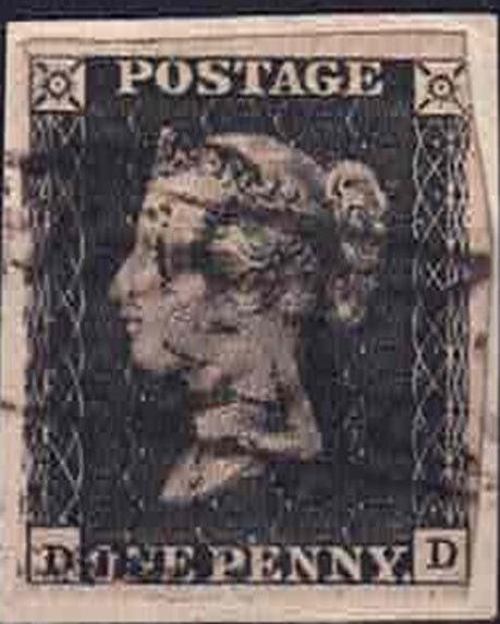 QV SG1/2 plate 10 with Penny Post cancel plus MX on piece