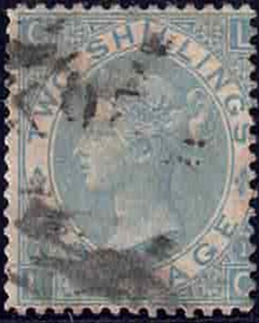 QV 1867 SG120b 2/- Milky Blue used