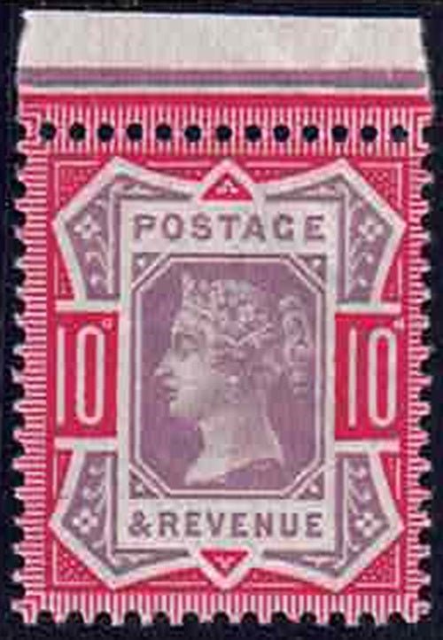 QV SG210 1887 10d Purple/Carmine Unmounted mint full gum