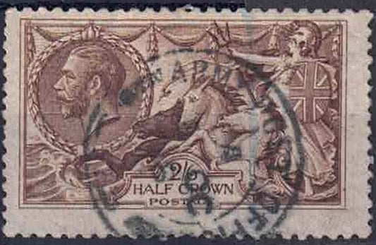 GV Seahorse SG 407 De La Rue printing with Army Post office CDS used